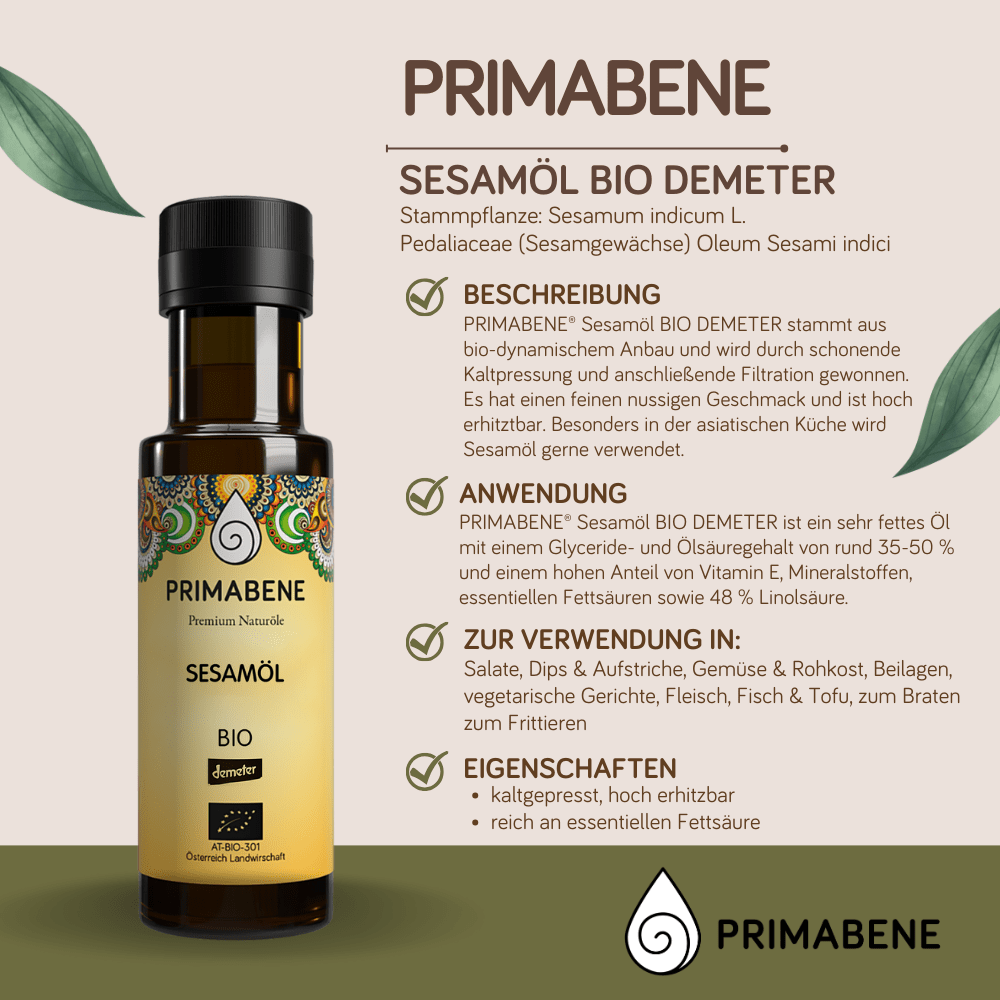Bild von Sesamöl Bio DEMETER